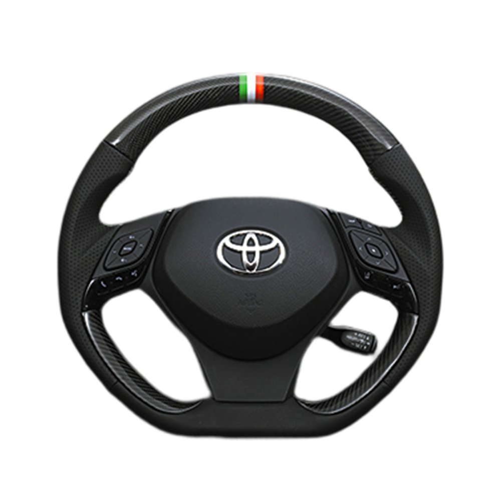 (トリコローレ) ガングリップタイプ プレミアムカーボンステアリング C-HR ZYX10 / NGX50