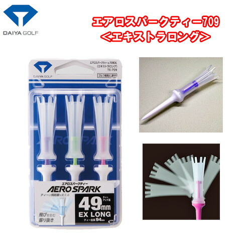 (未使用･未開封品)　ダイヤ(DAIYA) TE-409 エアロスパークティー エキストラロング カラー TE-409 gsx453j DAIYA GOLF 【メール便対応】ダイヤ ゴルフ エアロスパーク