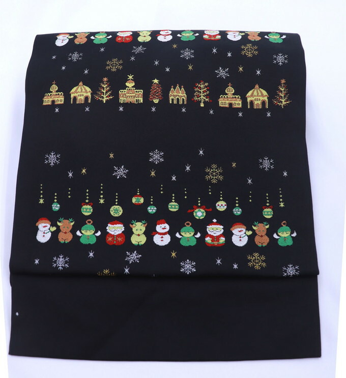 Xmas ツリー 街灯 名古屋帯 正絹 楽天市場】クリスマス ツリー柄の名古屋帯♪【2362大光(株)謹製