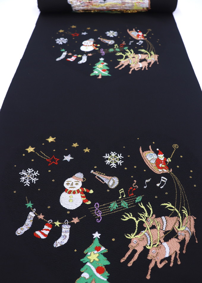 未使用　上質　名古屋帯　クリスマス　ワインレッド 楽天市場】クリスマス 帯 名古屋帯 正絹 京都 西陣 名古屋帯 仕立