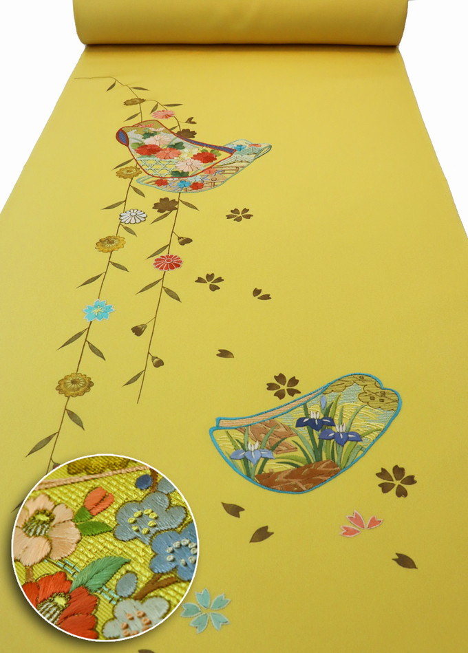 付け下げ 加賀友禅 落款入り 正絹 反物 加賀友禅 付け下げ(正絹) NO