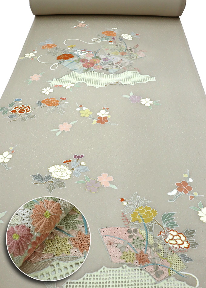ミ*姫様 着物反物 中国刺繍 正絹 楽天市場】蘇州刺繍（着物｜和服