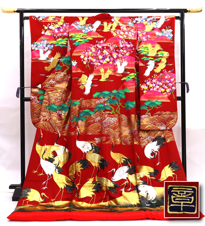 楽天市場】◇藤林徳扇◇美品 着物染色家 12代目藤林徳扇 新世紀双鶴