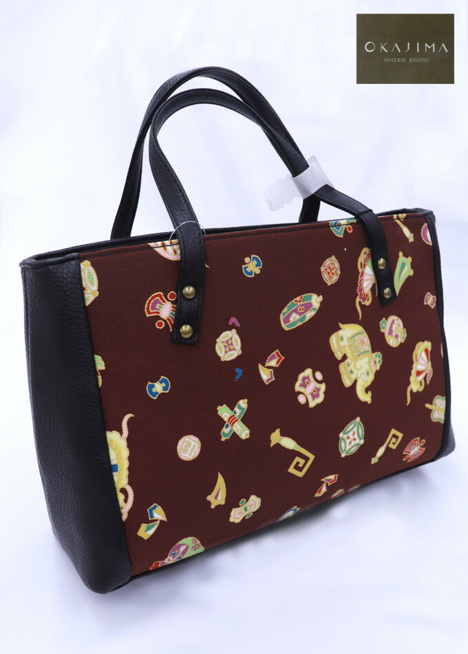 楽天市場】美品 岡重 謹製 OKAJIMA ハンドバッグ シェル型 京
