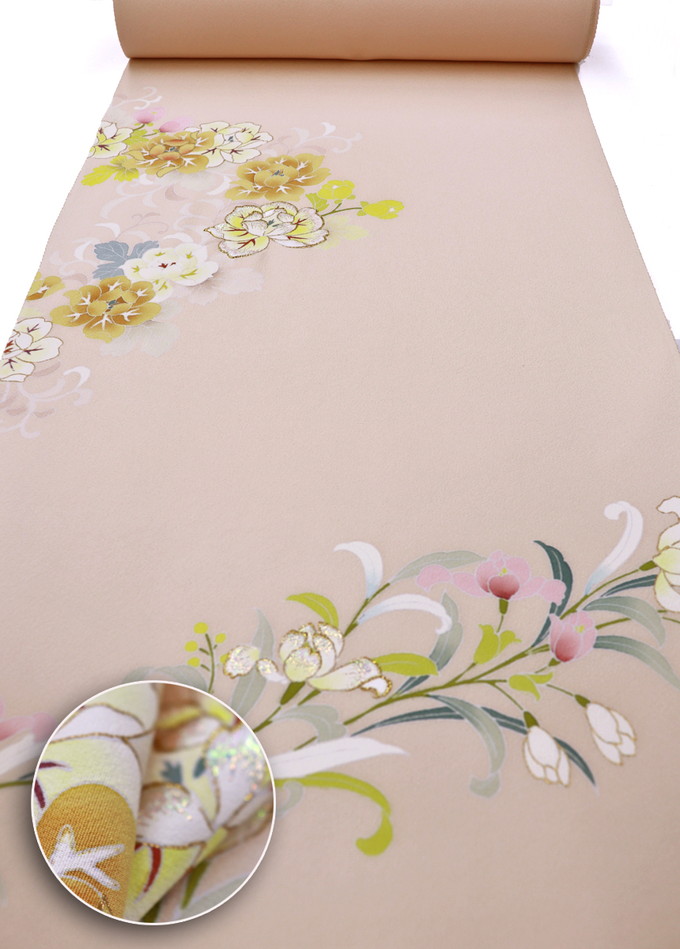 楽天市場】【加賀友禅作家 百貫石峰】反物◇小紋着尺【濱ちりめん