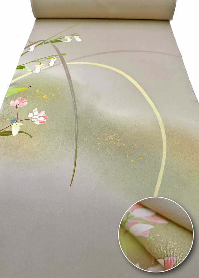 楽天市場】【加賀友禅 岡本幸治作】附下 反物◇正絹【丹後