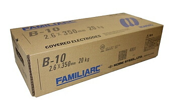 神戸製鋼 (KOBELCO) イルミナイト系溶接棒 B-10 2.6mmX350粍 20kg【貨物輸送無料 3取り引き日以内に積みだし能力のある】