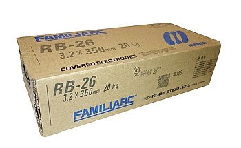 溶接棒 鉄用 神戸製鋼 (KOBELCO) 高酸化チタン系溶接棒 RB-26 3.2mm*350mm 20kg｜溶接用品の専門店　店