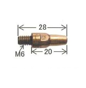 溶接チップ ダイヘン DAIHEN CO2溶接用チップ（短チップ）100本入り 0.8mm*28mm U5028T08