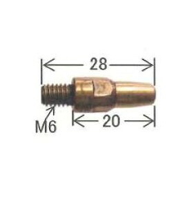 溶接チップ ダイヘン DAIHEN CO2溶接用チップ（短チップ）100本入り 1.0mm*28mm U5028T10