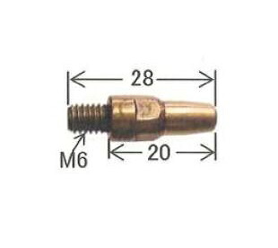 溶接チップ ダイヘン DAIHEN CO2溶接用チップ（短チップ）100本入り 1.2mm*28mm U5028T12