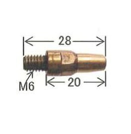 溶接チップ ダイヘン DAIHEN CO2溶接用チップ（短チップ）100本入り 1.4mm*28mm U5028T14