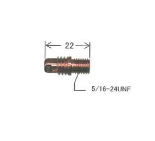 ダイヘン TIG溶接用コレットボディ 2.4mm 5個入り H36D09｜溶接用品の専門店　店