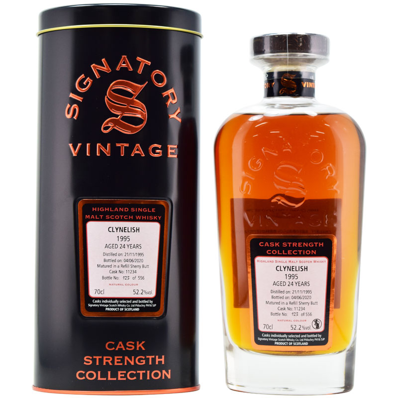 24年 52 2 支店根強い人気の老舗ボトラー 1995 クライヌリッシュ 24年 スコッチ ウイスキー 700ｍｌ 酒のキンコー洋酒店 1995 クルミ 古いオーク材 クライヌリッシュらしいワクシーさ オレンジとシナモン シグナトリー 公式 モルト ウイスキー