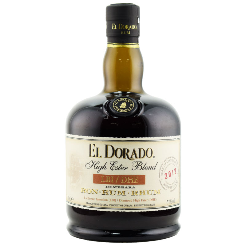 【数ヶ月に及ぶ長期間発酵したハイエステルラムをブレンド★イチジクやスターフルーツ、シナモン、バニラ、爽やかなオレンジピール】エルドラード　2012　11年　LBI/DHE　57％　700ml｜酒のキンコー洋酒店　支店