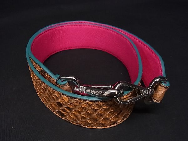 ■極上■本物■新品■未使用■ FENDI フェンディ ストラップユー パイソン バッグ用 ショルダーストラップ 肩掛け用 オレンジ系 AN7603|pleasure-Store 店