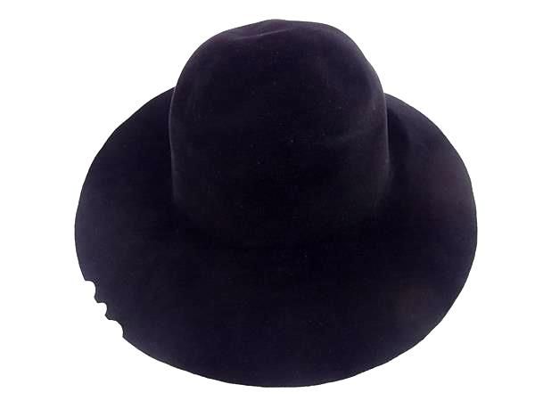 ■新品■未使用■ KIJIMA TAKAYUKI キジマタカユキ 5525gallery ラビットヘアフェルト100％ ハット 帽子 表記サイズ 2 ブラック系 AS9672｜pleasure-Store　店