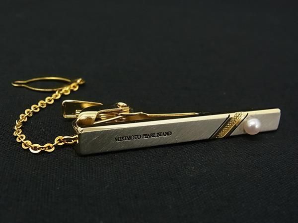 楽天市場】ミキモト タイピン 真珠付 ネクタイピン パール イエロー