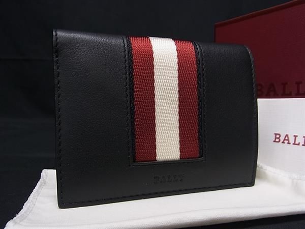■新品■未使用■ BALLY バリー レザー 二つ折り 財布 ウォレット 札入れ メンズ ブラック系 FA1159｜pleasure-Store　店