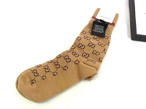 新品タグ付き　GUCCI ウェブGGコットン　ソックス　Mサイズ 24～26cm Cotton blend socks with Web in white | GUCCI® US