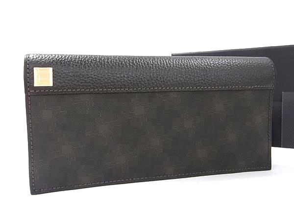 楽天市場】□新品□未使用□ dunhill ダンヒル PVC 総柄 二つ折り 長