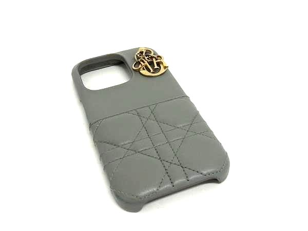 美品☆人気品☆ディオール レディディオール カナージュ iPhone13Pro DIOR | Lady D-Joy マイクロバッグ カナージュ ラムスキン