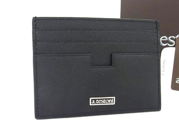 ヴァレクストラ名刺ケースカードケースブラック レザー名刺入れ Valextra ヴァレクストラ カードケース Business card case