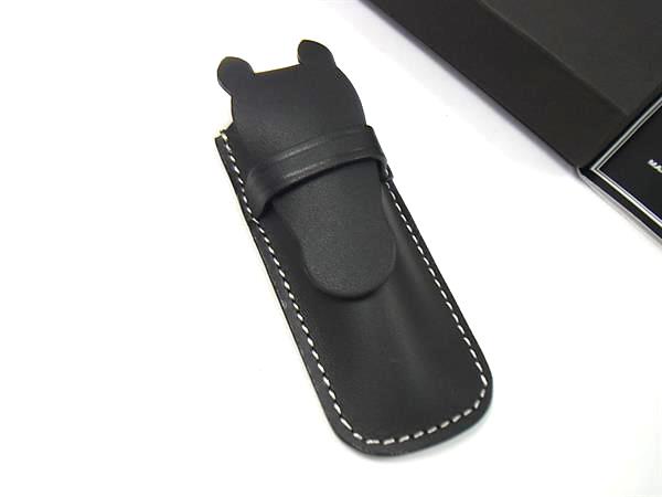 ■新品■未使用■ SOMES SADDLE ソメスサドル 馬型 レザー 印鑑ケース リップケース レディース メンズ ブラック系 FJ0297｜pleasure-Store　店