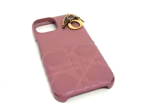 【美品】Christian Dior ディオール iPhone16 カナージュ DIOR | Lady Dior iPhone 16 Pro ケース カナージュ ラムスキン
