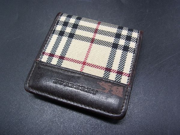 楽天市場】□新品□未使用□ BURBERRY バーバリー レザー がま口