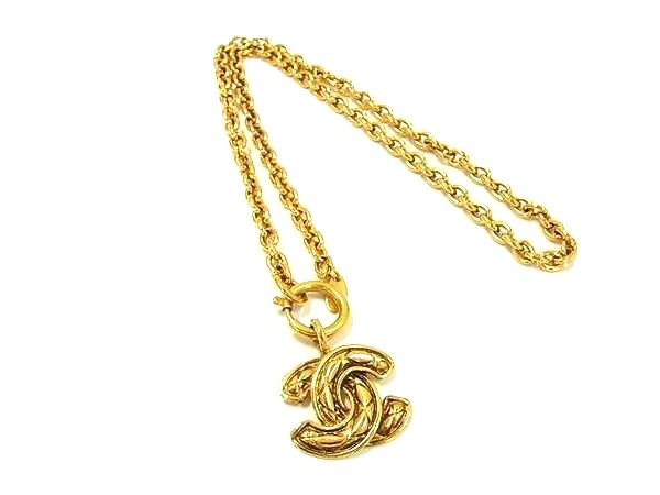 ■極美品■ CHANEL シャネル ココマーク 3857 ネックレス ペンダント アクセサリー レディース ゴールド系 FE4896｜pleasure-Store　店