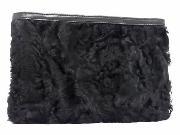 【未使用級】LOEWE ロエベ ファー クラッチバッグ ポーチ LOEWE ロエベ ファークラッチバッグ ポーチ レザー アストラカン