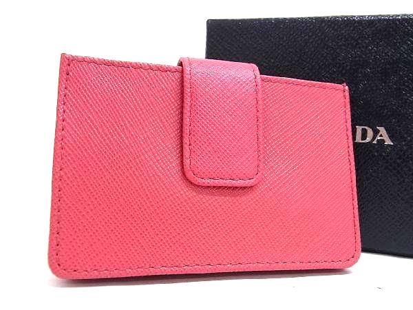 ■新品■未使用■ PRADA プラダ サフィアーノレザー カードケース カード入れ 名刺入れ レディース ピンク系 AW5301