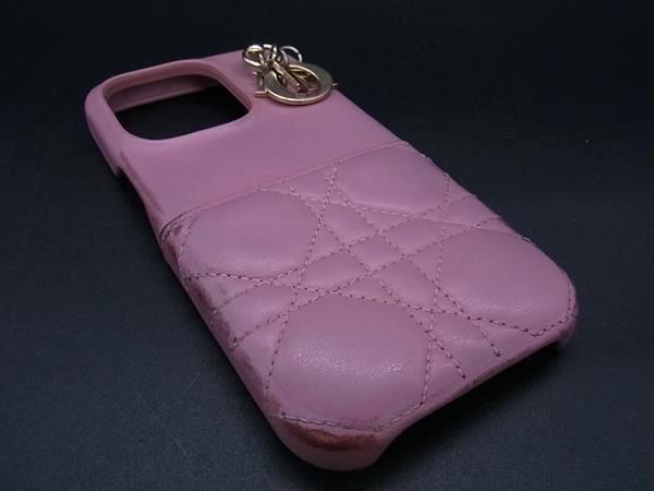【美品】Dior iPhone14pro ゴールドチェーン　レディディオール Dior - ChristianDior ディオール レディディオール カナージュ