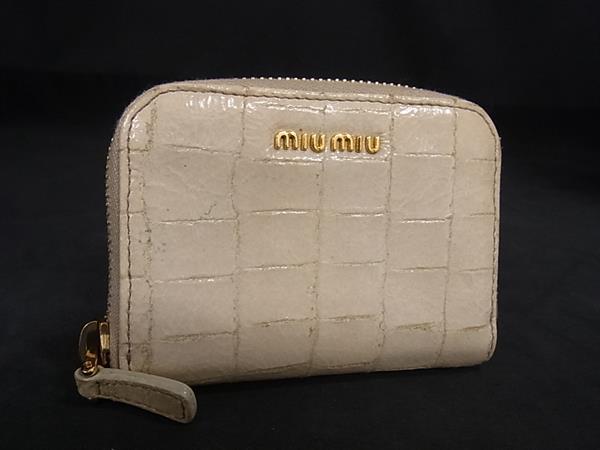 新品未使用品 MIU MIU 型押し エナメル ラウンドジップ コインケース 楽天市場】MIU MIU ミュウミュウ コインケース 小銭入れ