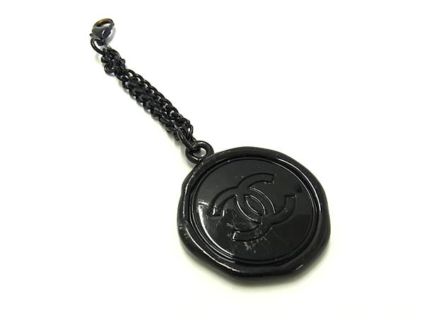 楽天市場】シャネル CHANEL ストラップ ココマーク ブラックx