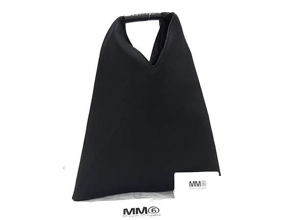 ■新品同様■ MM6 Maison エムエムシックス メゾン マルジェラ ジャパニーズ ナイロン ワンハンドル ハンドバッグ ブラック系 FU2910|pleasure-Store 店