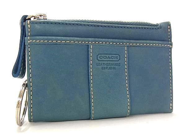 オールドコーチCOACH ブルー レザー コインケース オールドコーチCOACH ブルー レザー コインケース