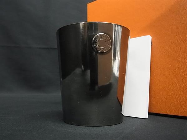 HERMES エルメス セリエゴブレット 水呑み 食器 速見表御召しもの しろがね色系 FU6849