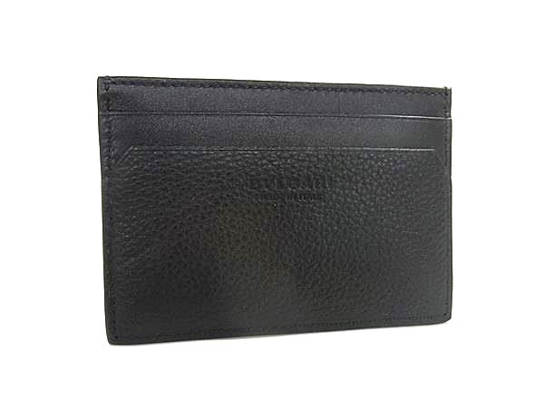 ■新品■未当て嵌める■ BVLGARI ブル小峡谷 オクト なめし革 歌留多入れもの 歌留多入れ 通り手形入れもの 黒いこと系 FU2093