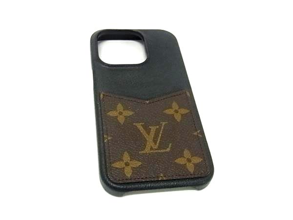 LOUIS VUITTON ルイヴィトン M82887 モノグラム バンパー iPhone15Pro対応 アイフォンケース ブラウン系×ブラック系 GB2550|pleasure-Store 店