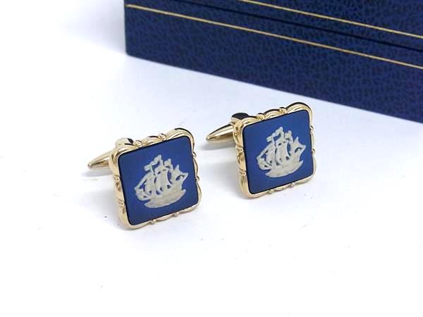 楽天市場】ウェッジウッド WEDG WOOD カフス ジャスパー ゴールドx