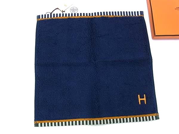 ■新品■未当て嵌める■ HERMES エルメス 螺旋釘 ヴェルサ カレタオル 綿織物100% 御手々西洋手ぬぐい 人間の顔西洋手ぬぐい 米国海軍系 FU3435