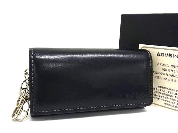 Paul Smith ブラック レザーキーケース ワックスレザー キーケース（813062P951） | Paul