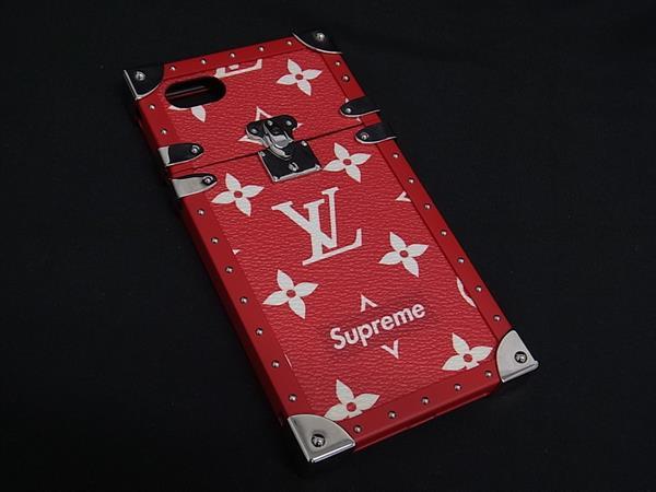 ルイヴィトン×シュプリーム iPhone 7／8／SE スマホケース127413 Louis Vuitton | Supreme Epi iPhone 7 Cover | Red– TC