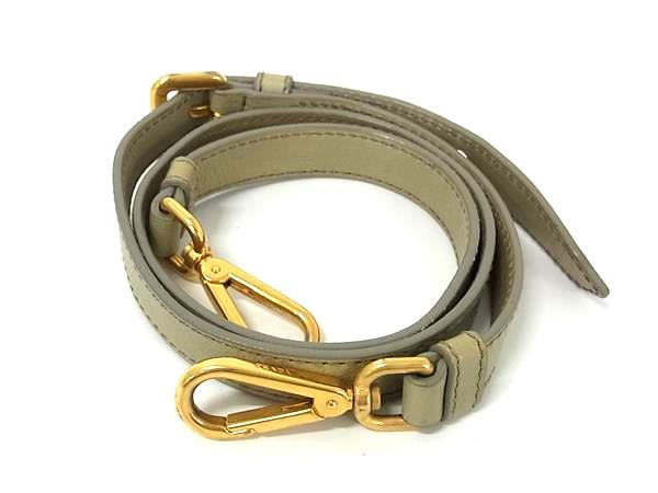 PRADA プラダ レザー バッグ用 ショルダーストラップ 肩掛け 斜め掛け レディース グレー系 FP3782｜pleasure-Store　店