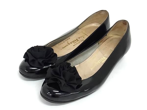 【美品】Ferragamo フェラガモ ヴァラリボンパンプス ローヒール 黒 楽天市場】Salvatore Ferragamo フェラガモ ヴァラリボン レザー