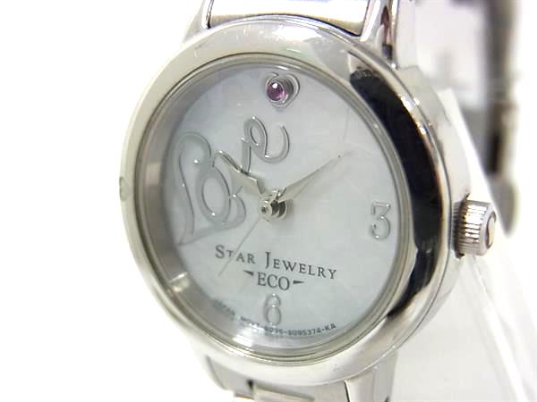 スタージュエリー　レディース　クォーツ　ユーズド美品 DIAMOND SQUARE WATCH(2SW1106)STEEL ウォッチ｜スター