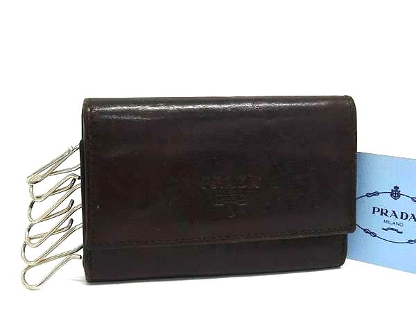 楽天市場】PRADA プラダ レザー 6連 キーケース 鍵入れ メンズ