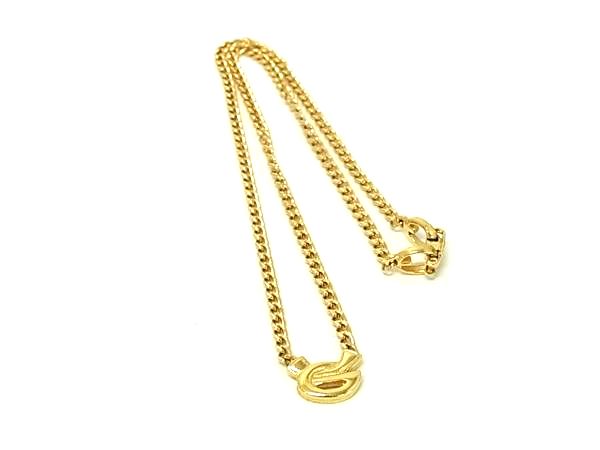 美品　GIVENCHYジバンシー ヴィンテージ　ゴールド　ネックレス　エメラルド GIVENCHYジバンシー☆エメラルドグリーン☆エナメルネックレス